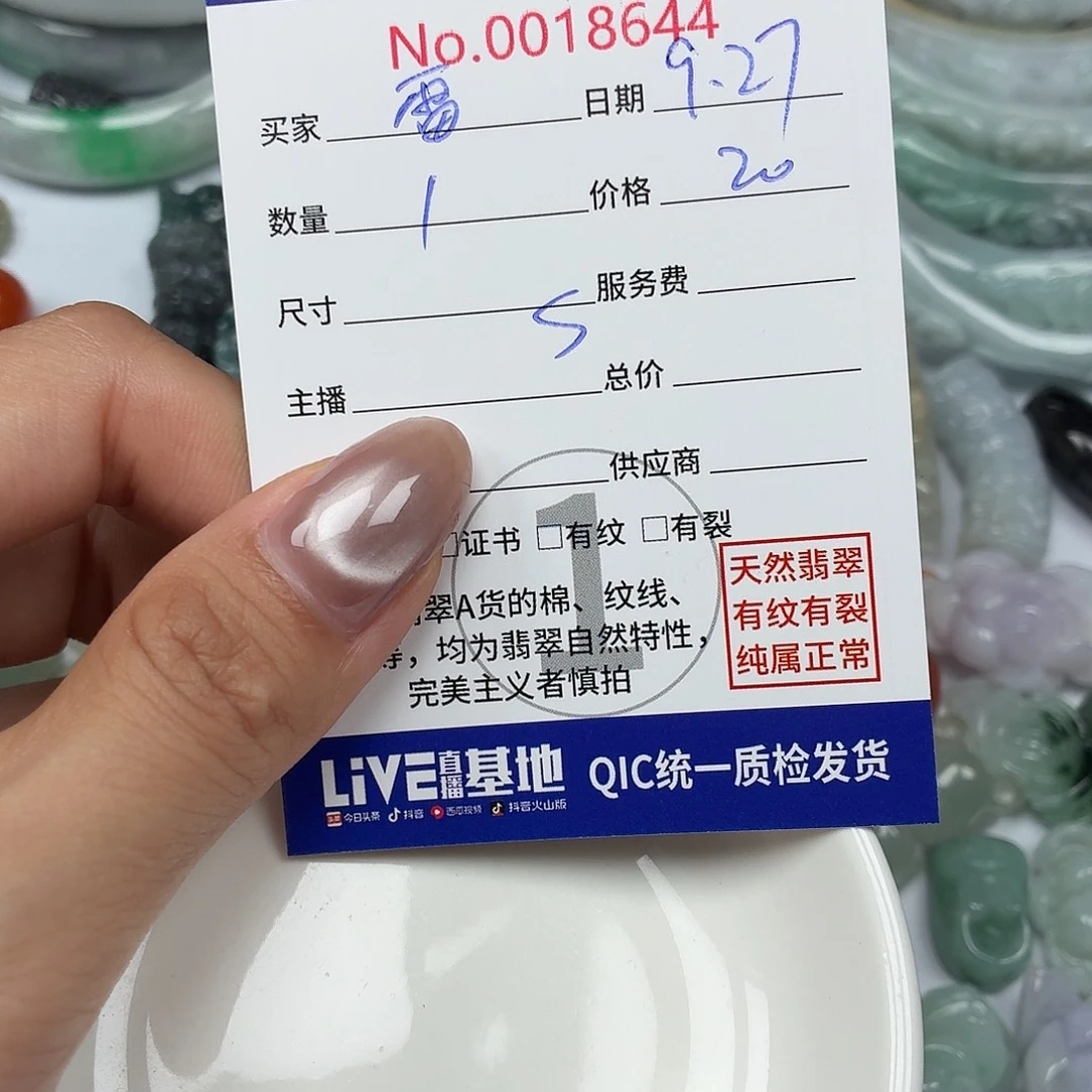雷***姐翡翠未镶嵌颈饰57