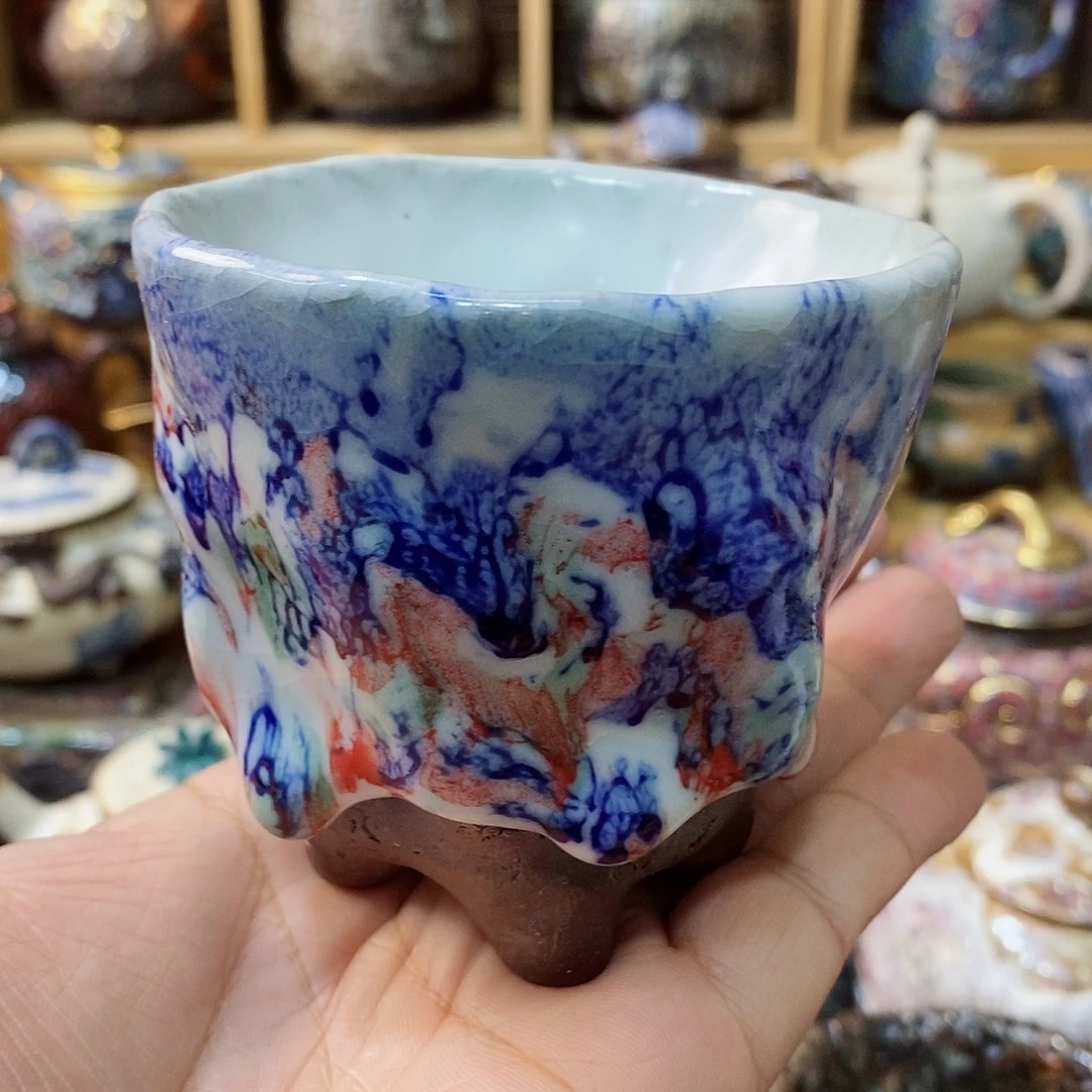 粗陶志野柴烧茶器