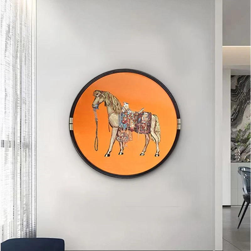 S3581现代简约高货立体装饰画入户玄关卧室餐厅客厅挂画马8080