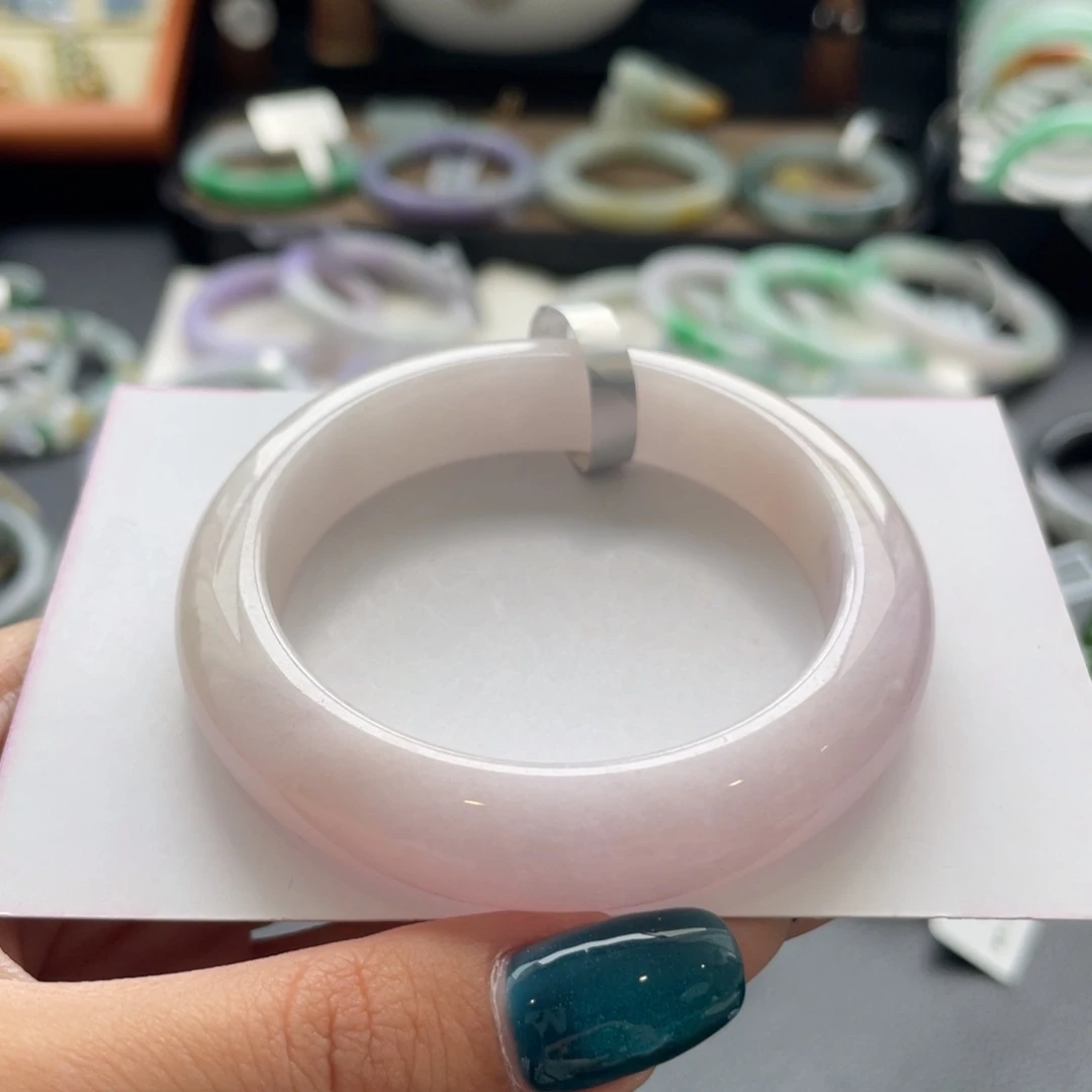 翡翠未镶嵌手镯30号53正圈