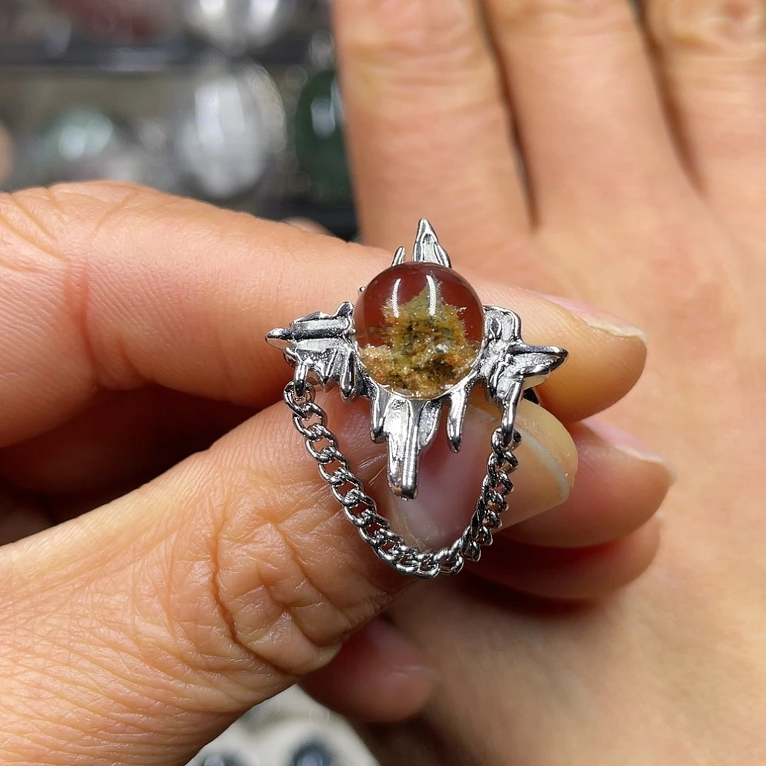 【闪购商品】水晶珠宝半成品银S925镶嵌戒指