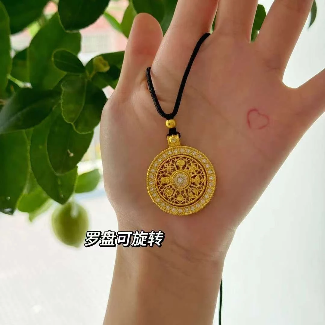 铜合金布艺项链 BIBI【花丝转转罗盘】项链BB268