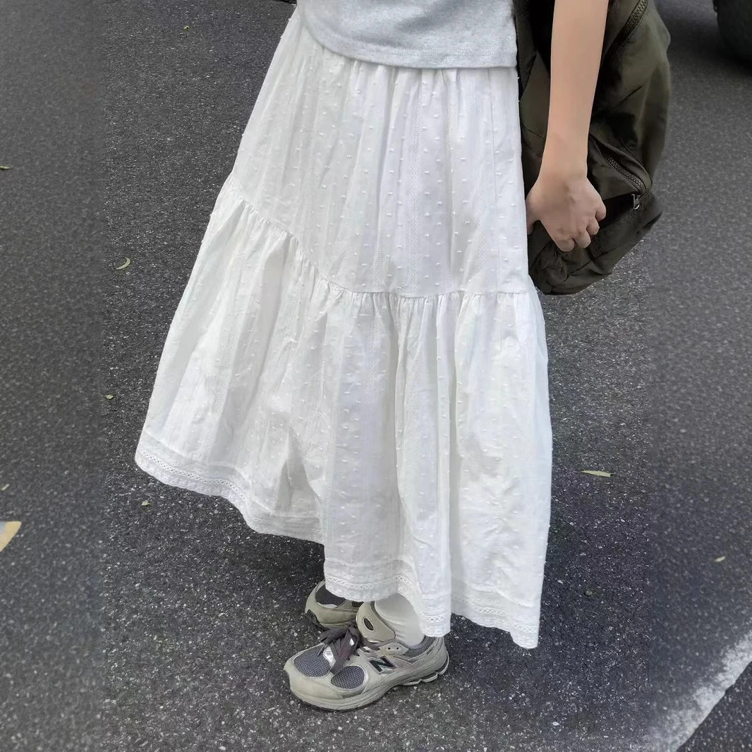 QZ5015 韩系小众拼接设计浪漫花边伞裙女 80