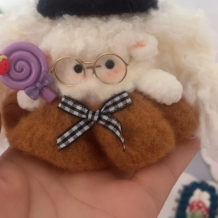 编织品棉花糖小羊成品