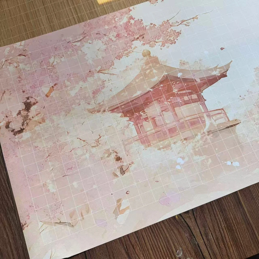 静德斋【绢布】【绢布款落花诗1.5cm方格】小楷行草书半生半熟宣纸