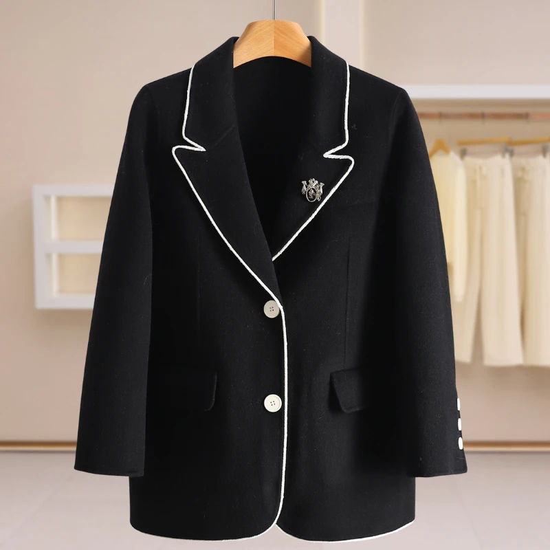 F7795-【M】学院风撞色双面呢#XMF58B024