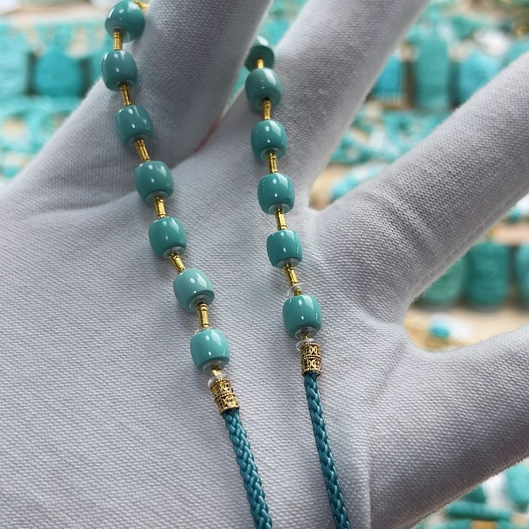 绿松石珠宝奇石18K金镶嵌s****梨