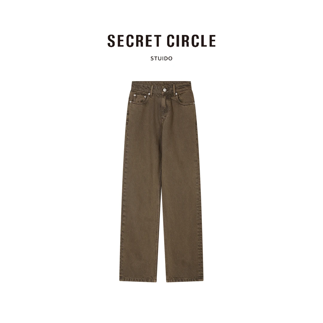 SECRET CIRCLE·秘社 100棉休闲裤复古牛仔裤洗水直筒裤19128