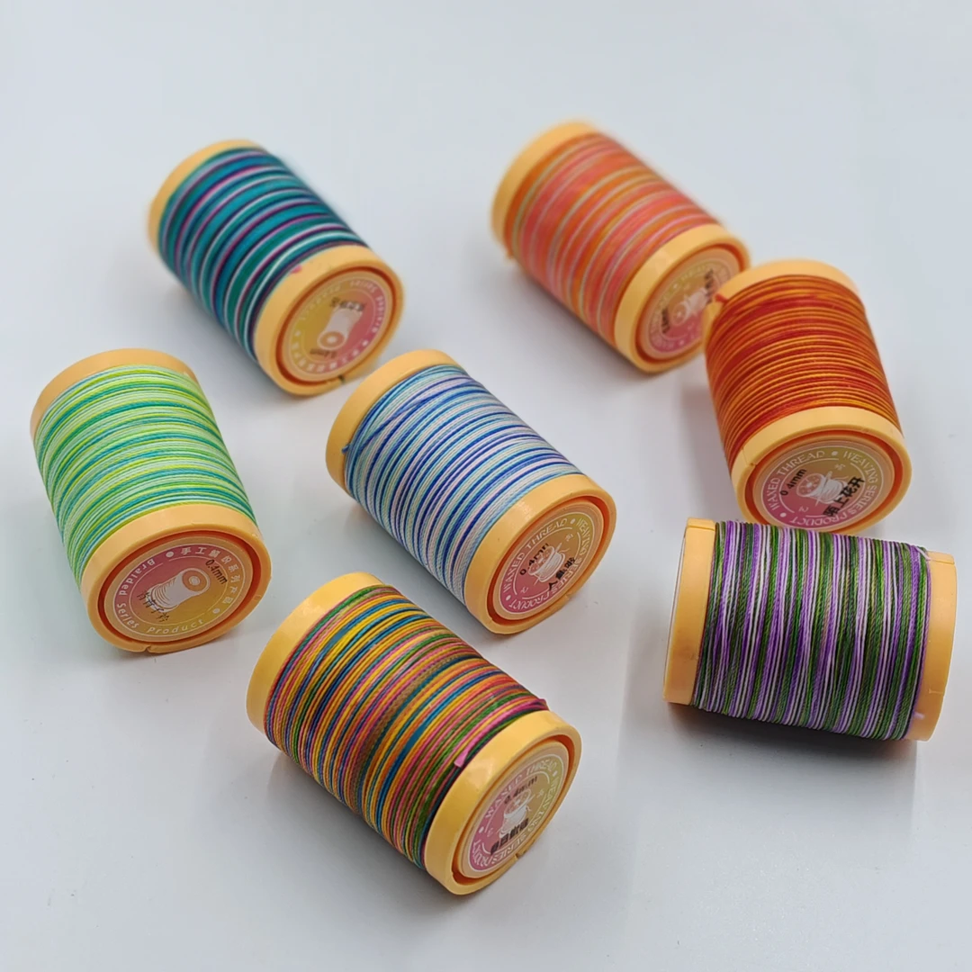 念藤直播0.4mm段染6股南美圆蜡线饰品编织线135米