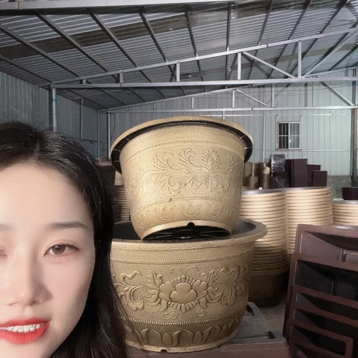 圆形100花盆一个有孔