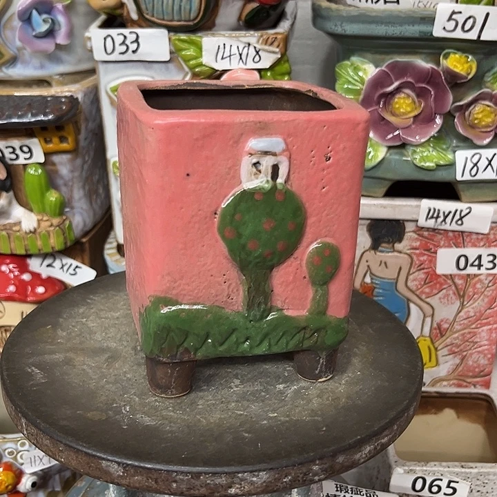 粗陶材质多肉花盆