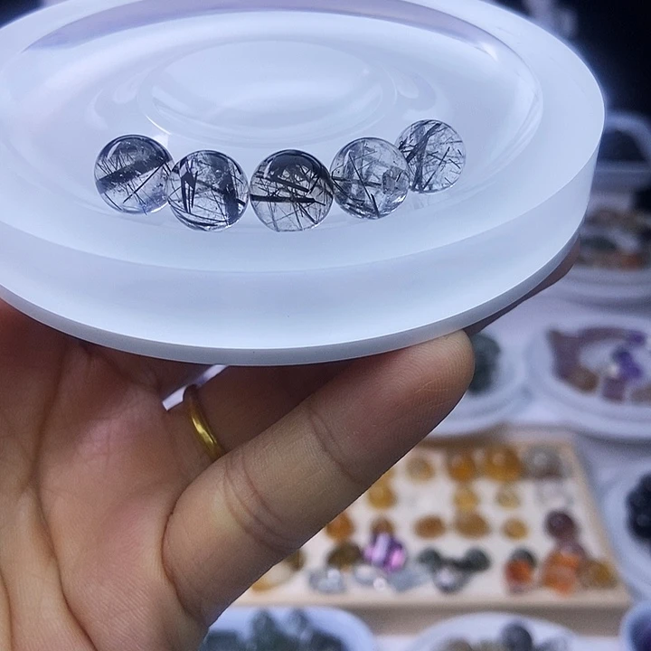 水晶手链未镶嵌张**?定制打孔不退换