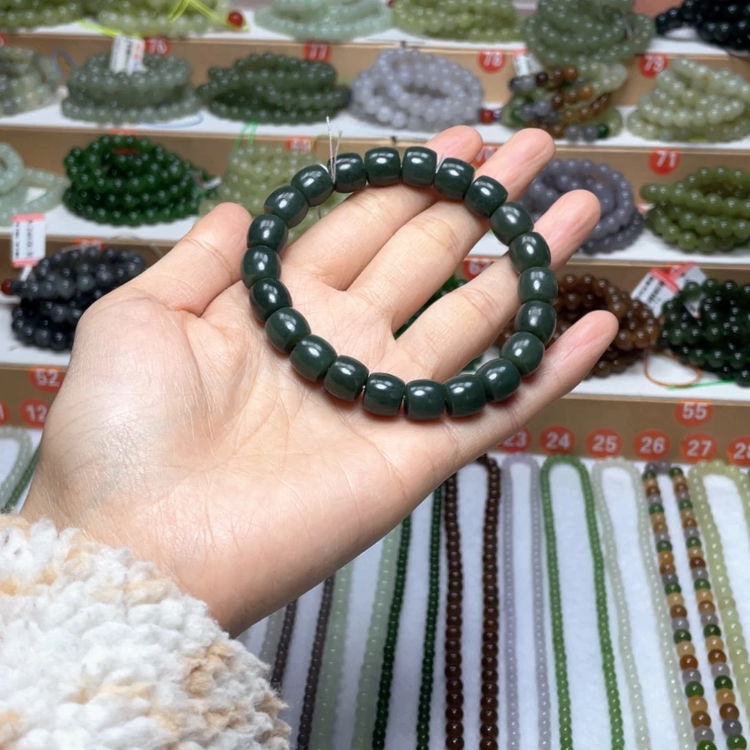 和田玉未镶嵌手链10mm