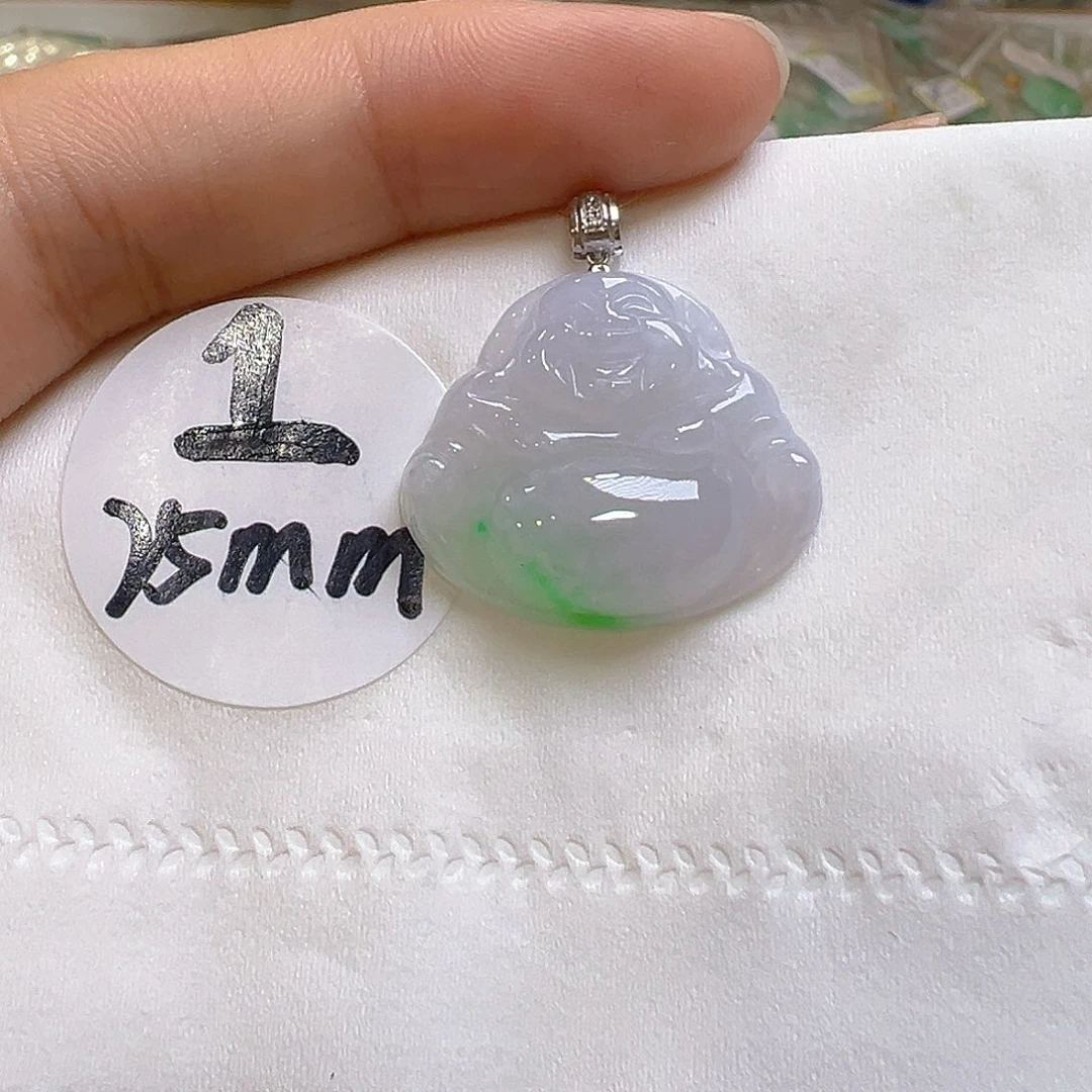 翡翠18K金镶嵌吊坠(不含链)翡翠