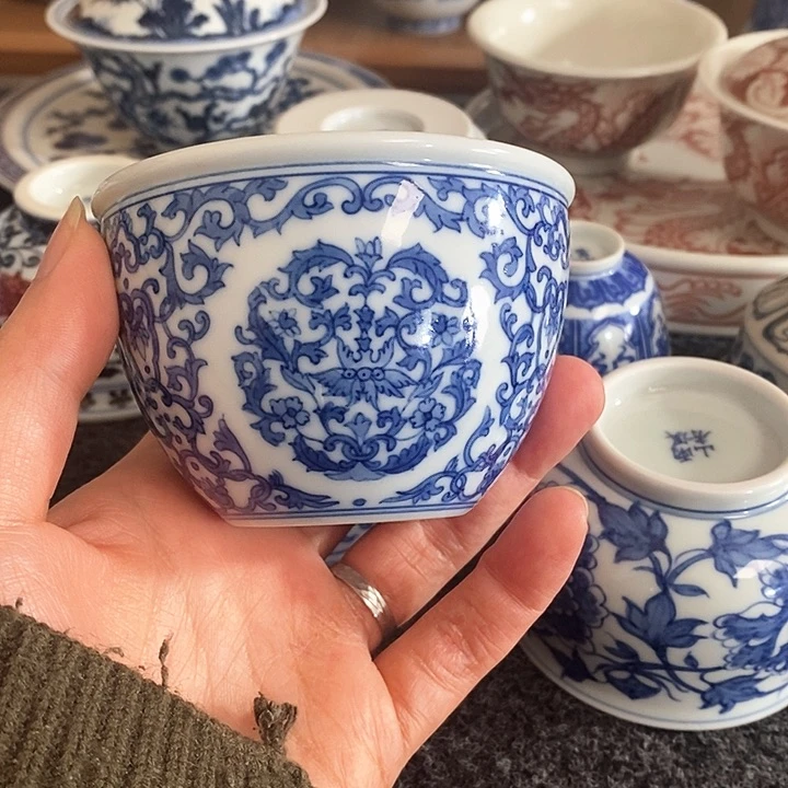 【半间泥坊】团花缸杯