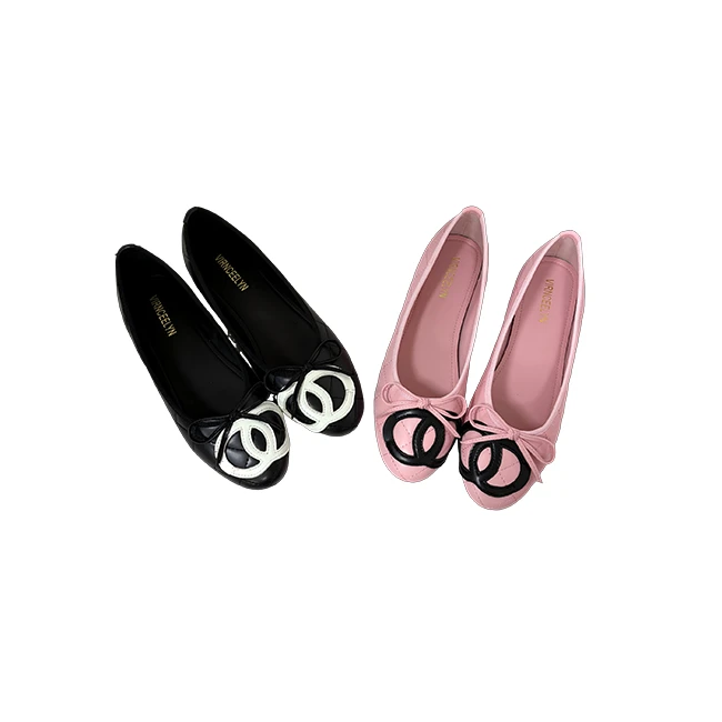 温柔小香风气质蝴蝶结单鞋女2025新款时尚芭蕾舞平底鞋