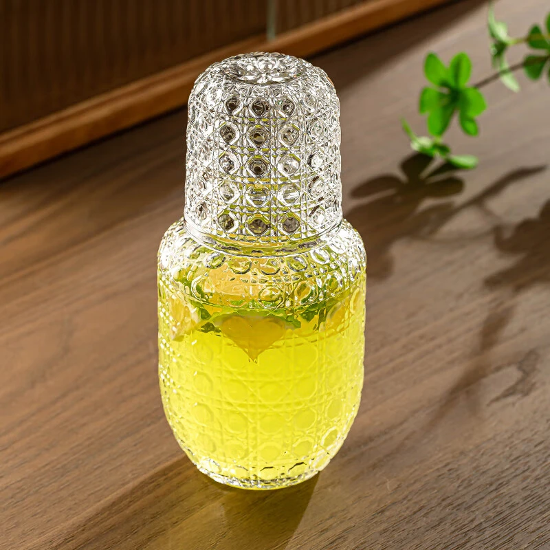 【无忧购】复古玻璃冷水壶凉水壶杯夏季冷饮冰镇果汁壶加厚冷泡茶壶