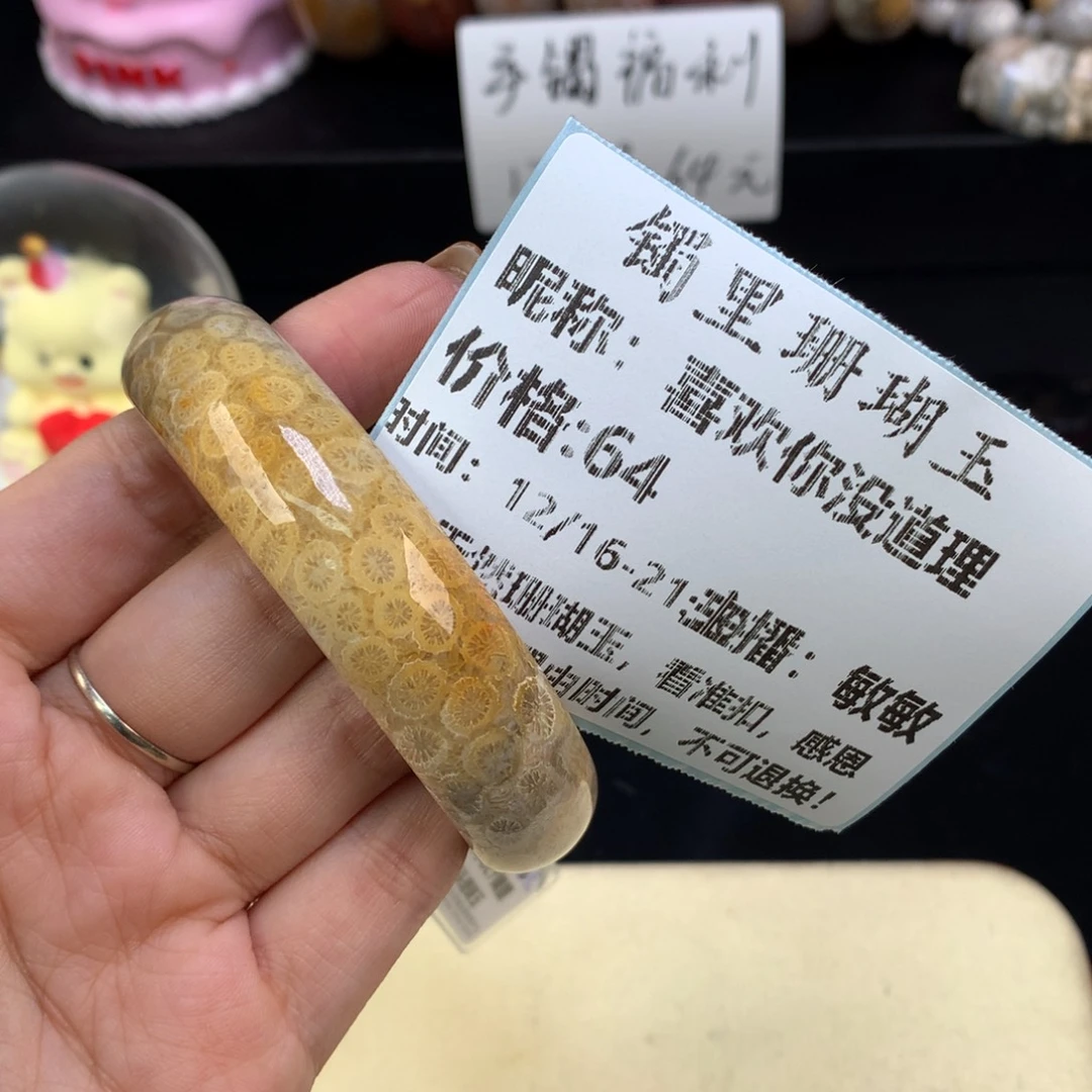 喜***理硅化珊瑚（珊瑚玉）未镶嵌手链