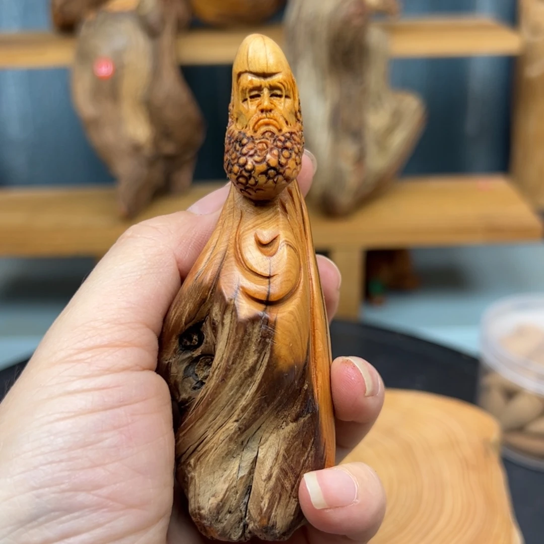 木龙**下崖柏木摆件手把件