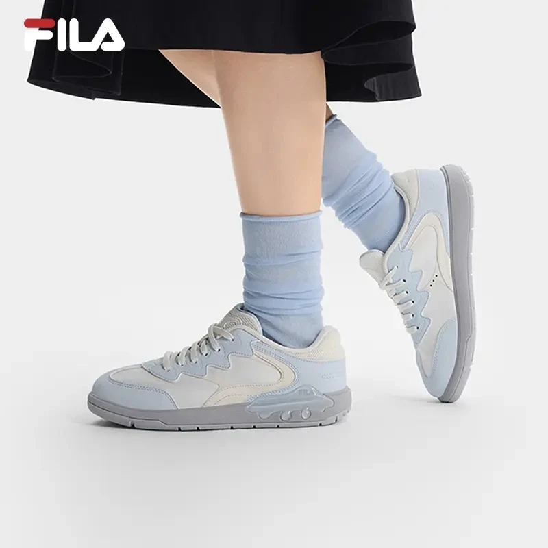 Fila/斐乐2025夏新款女士【布丁鞋】户外复古薄底德训鞋F12W521209F