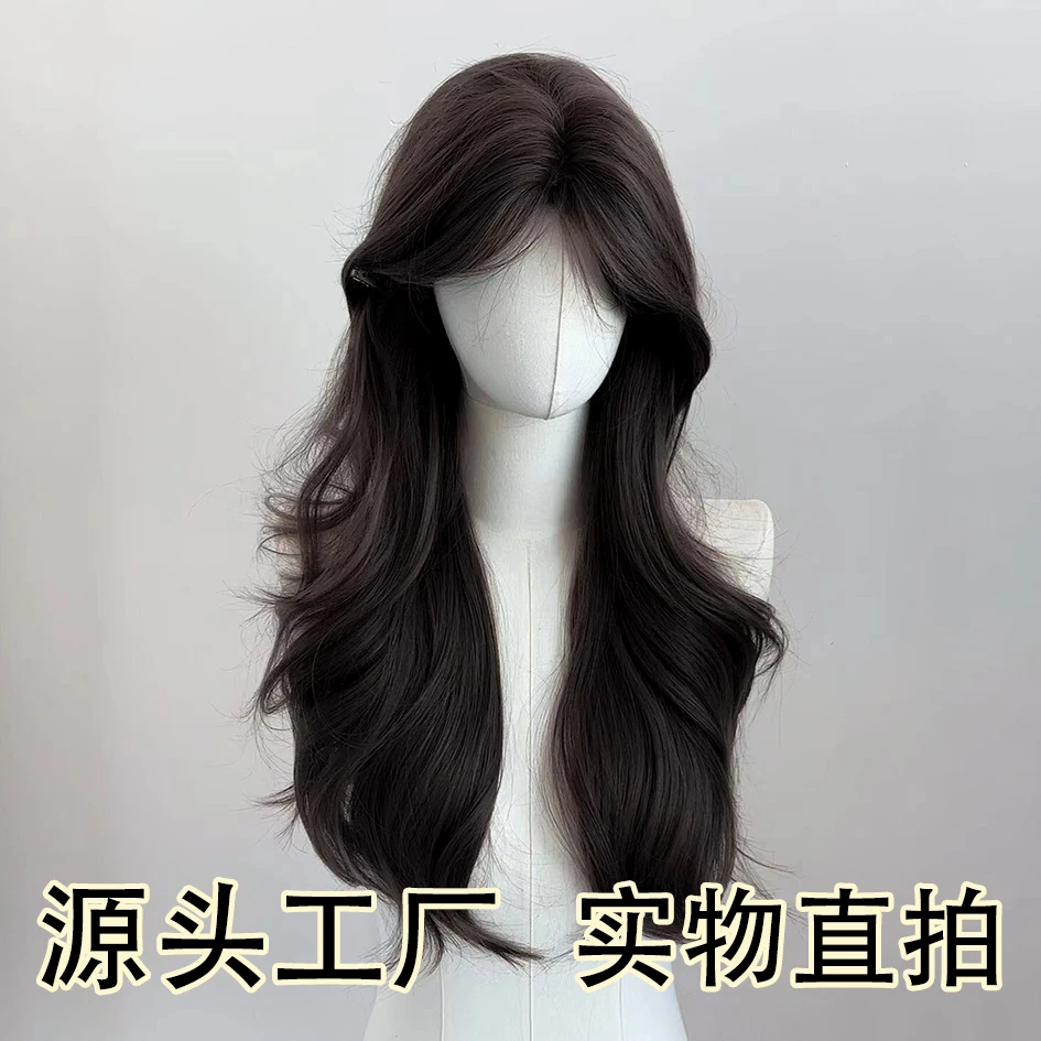 假发女中分长发大波浪仿真人发整顶一体式全头套假发女款多层次美