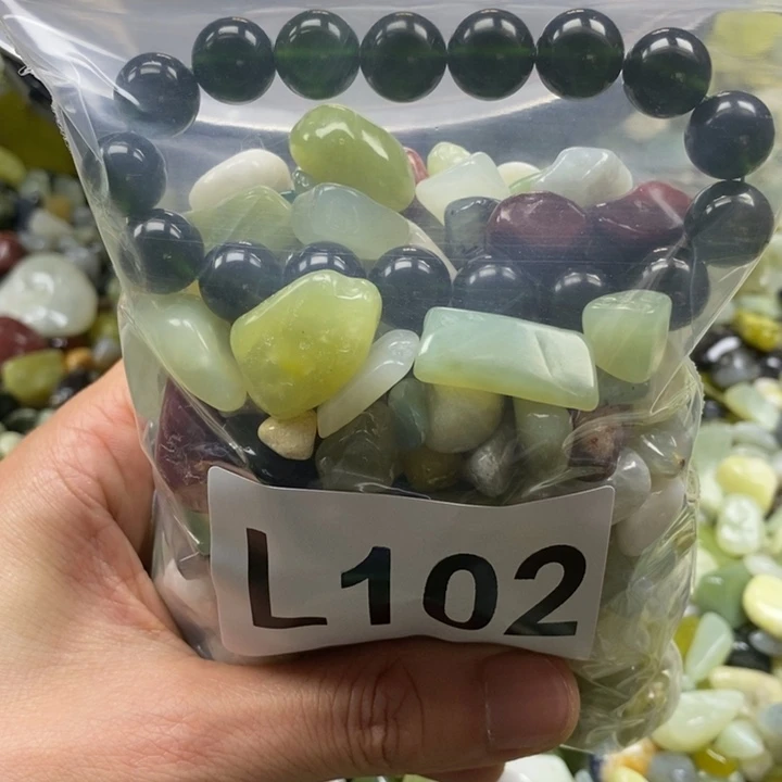 蛇纹石玉鱼缸石未镶嵌