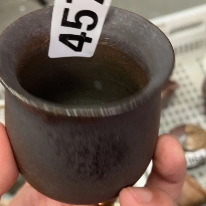 柴烧茶具茶杯大放漏