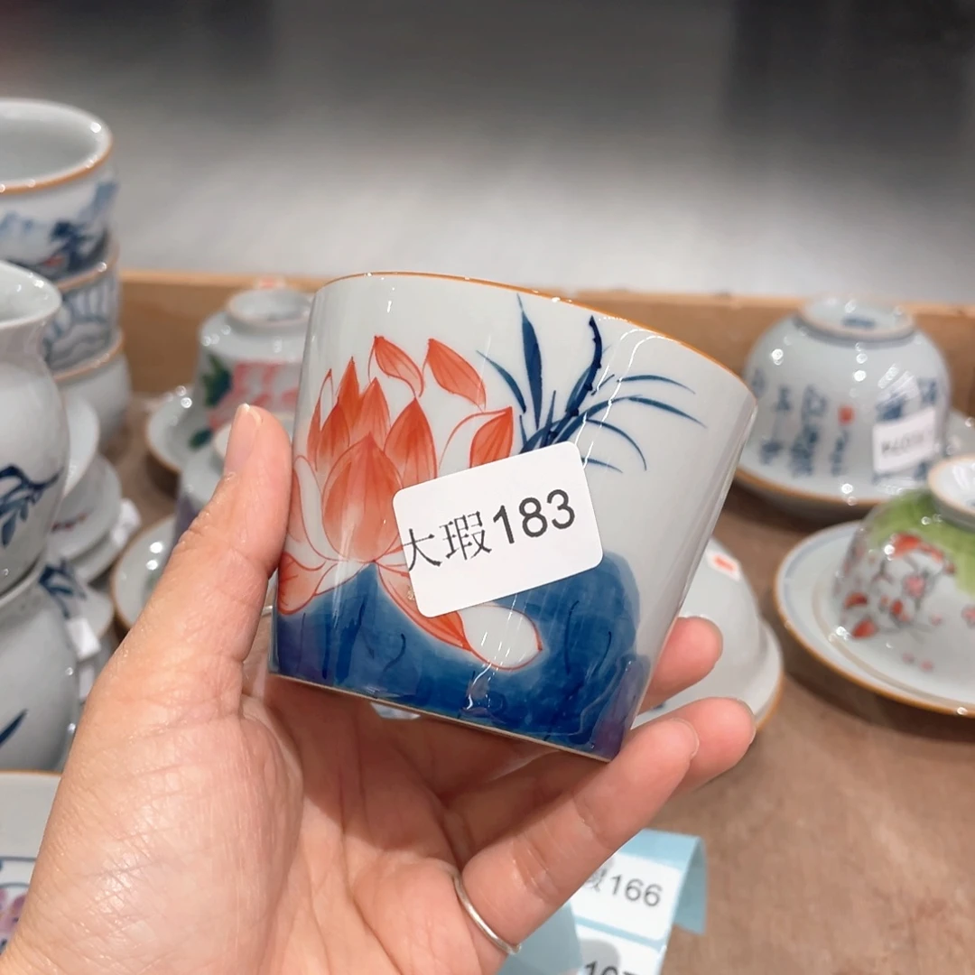 釉下彩纯手绘微瑕