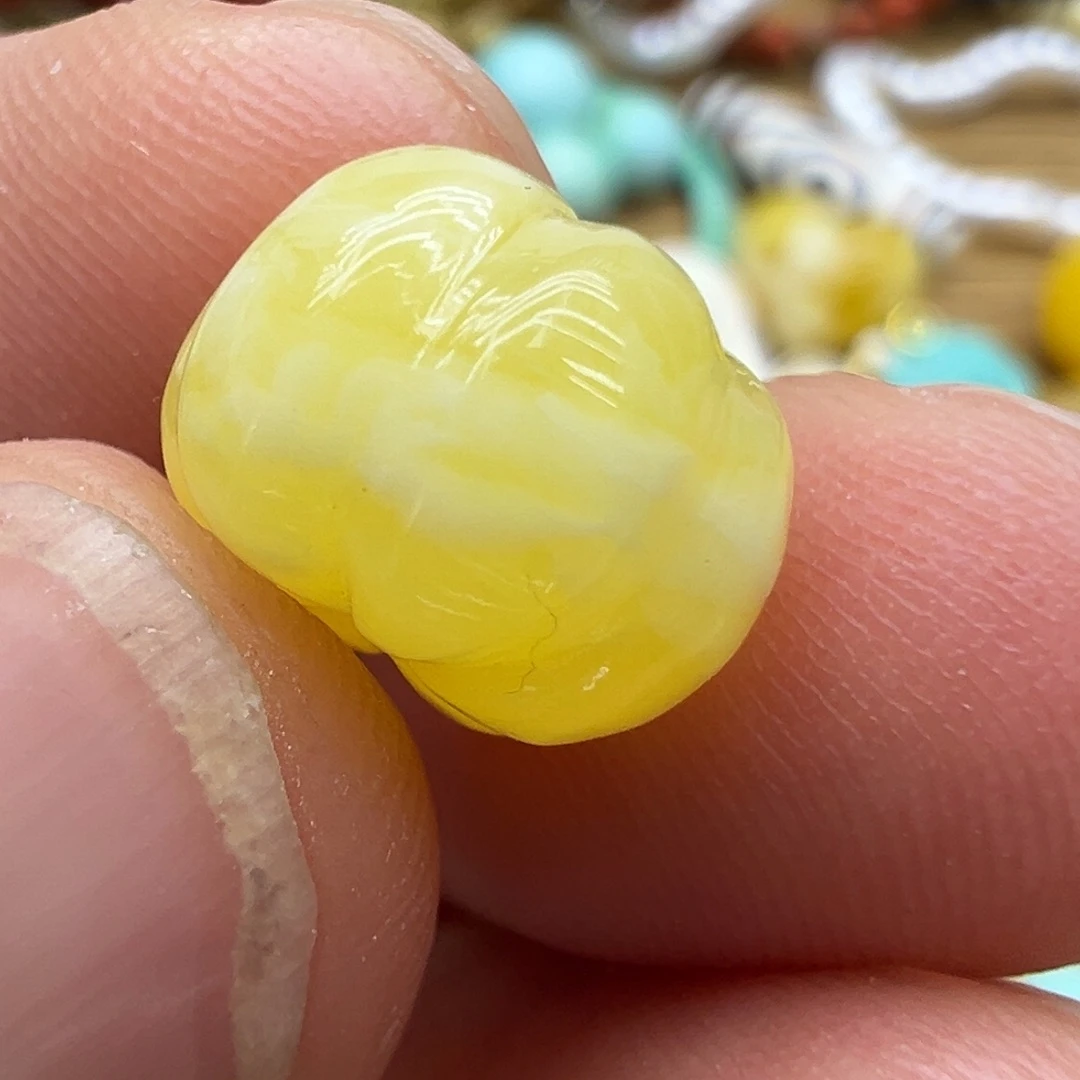 琥珀颈饰未镶嵌南瓜墩子