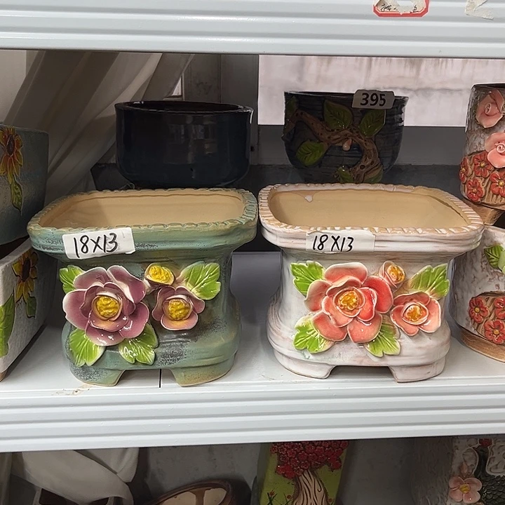 紫砂花盆粗陶材质多肉花盆