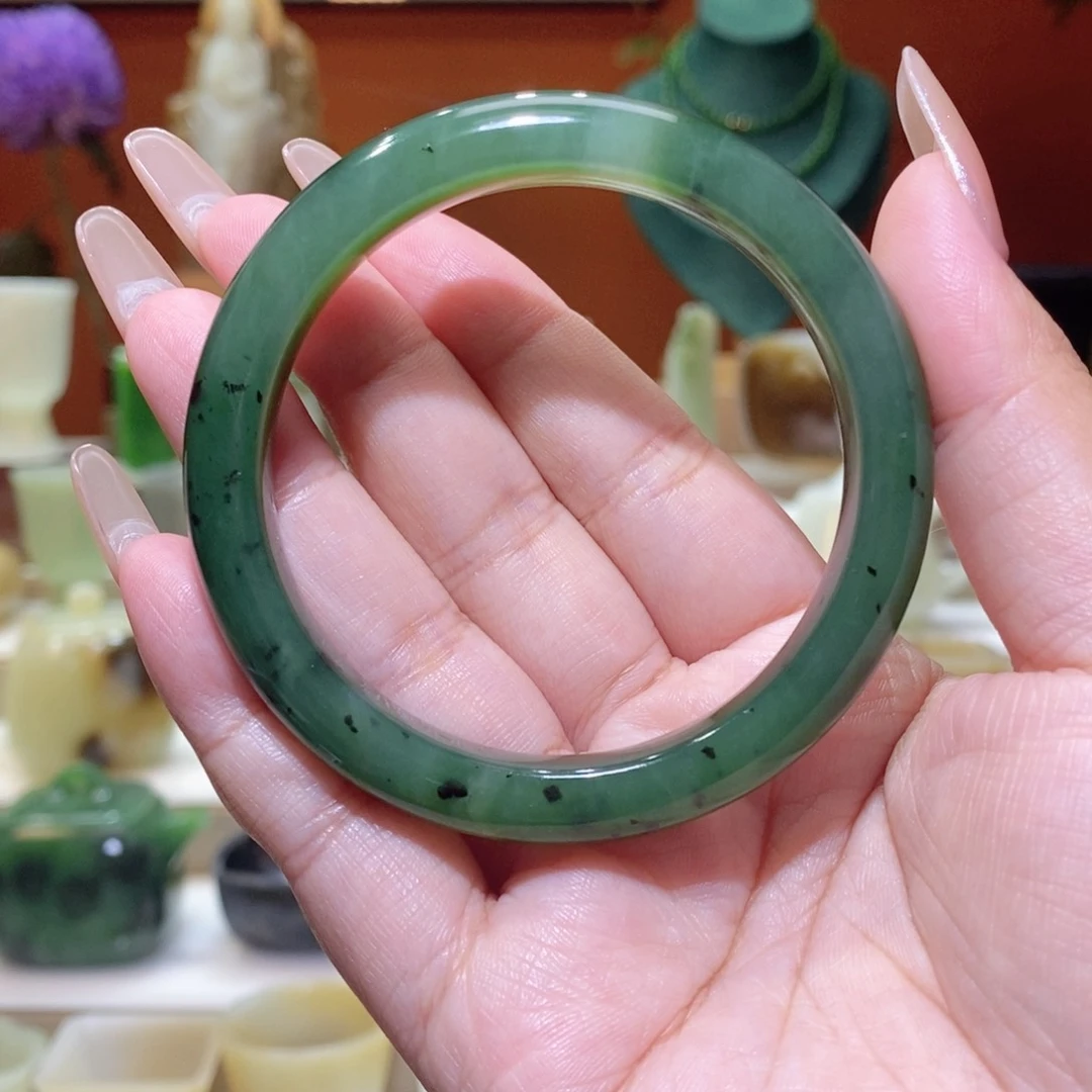 未镶嵌和田玉把件碧玉手镯福利55.8mm