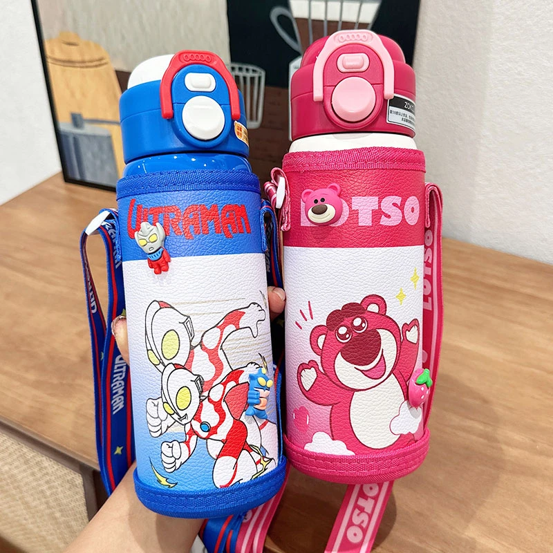 儿童保温杯小学生男女孩可爱吸管杯上学专用316食品级便携双饮杯