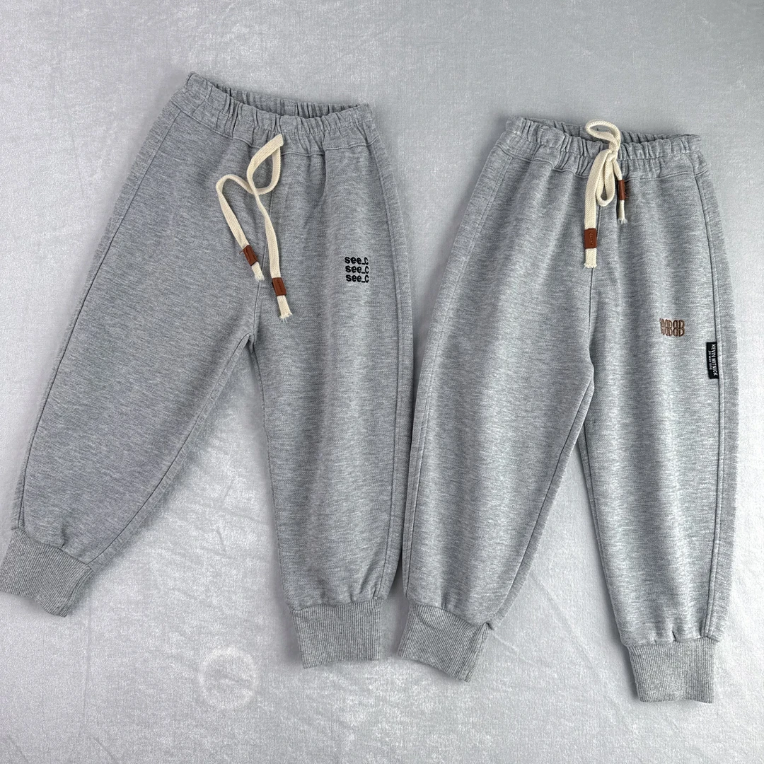 百搭中性男女童长裤春款季休闲裤松紧带极简风中腰A类