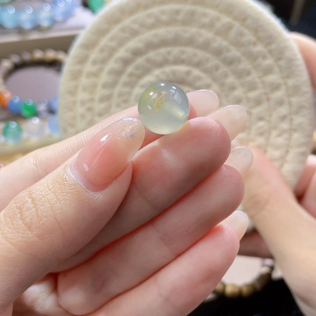 翡翠未镶嵌手链卡12.3冰黄