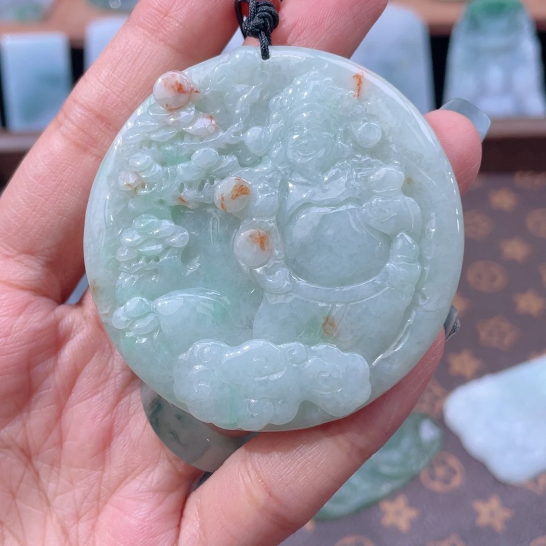 颈饰未镶嵌翡翠财神爷