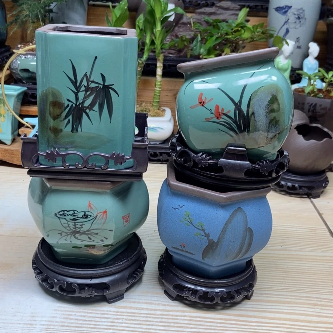 瓷片陶瓷花盆陶瓷艺术