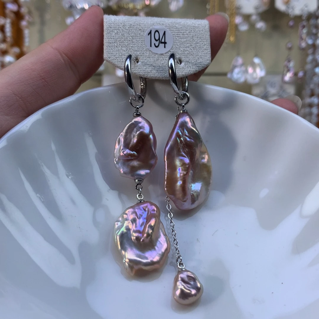 ꕥ***٥合金淡水珍珠耳环特价194号拍2个