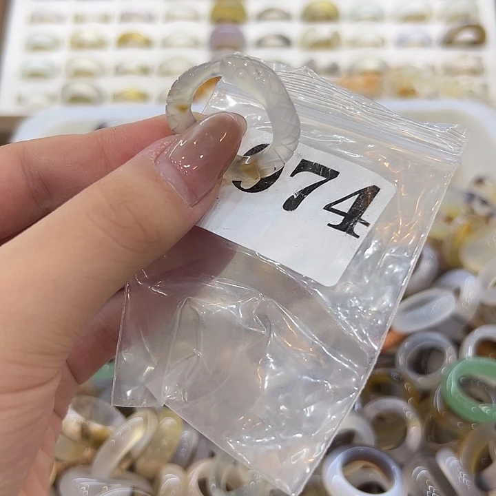 合金戒指玛瑙/玉髓74港21