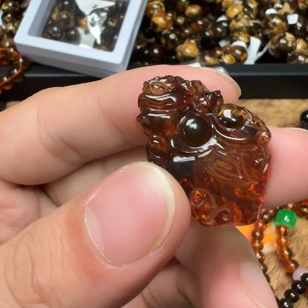 裸石琥珀未镶嵌抚顺琥珀