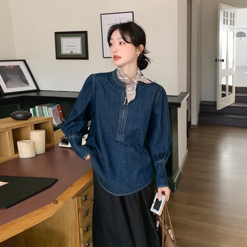 复古港风牛仔外套女2025春秋新款小众韩系甜酷炸街设计感百搭上衣