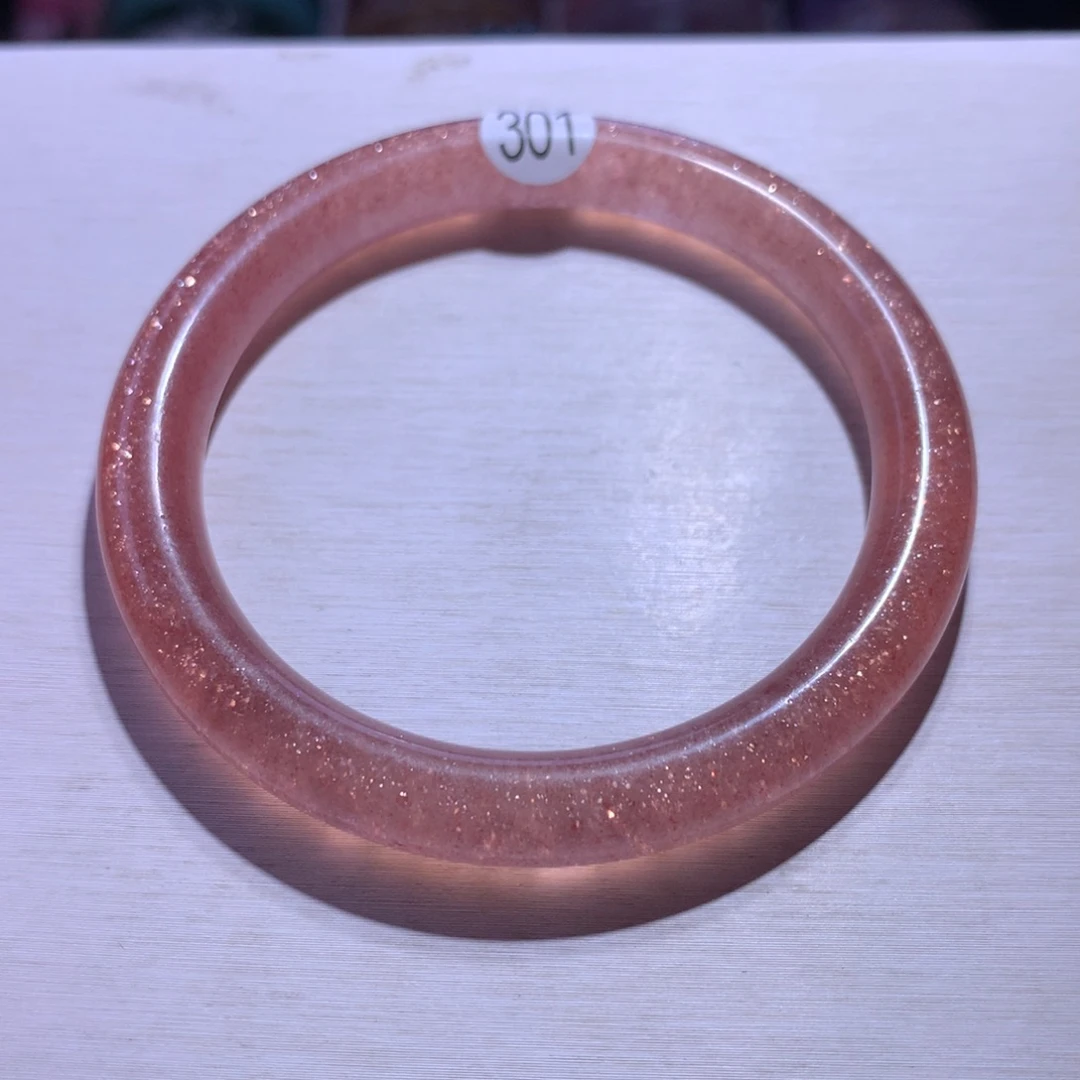 水晶手镯银S925镶嵌红草莓52.8圈301