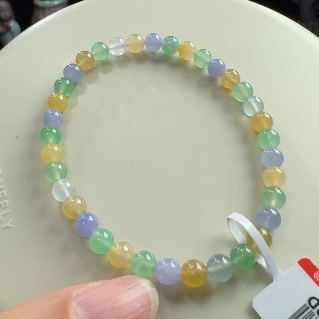 未镶嵌手链翡翠冰福禄寿多宝单圈5.2mm