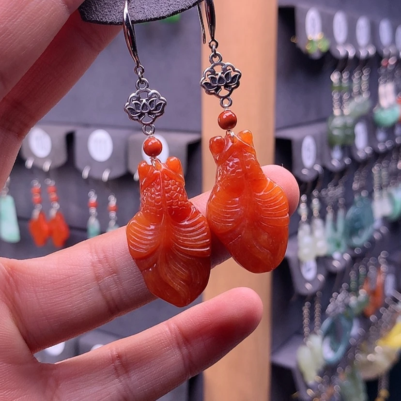 【闪购商品】翡翠耳饰银S925镶嵌承*