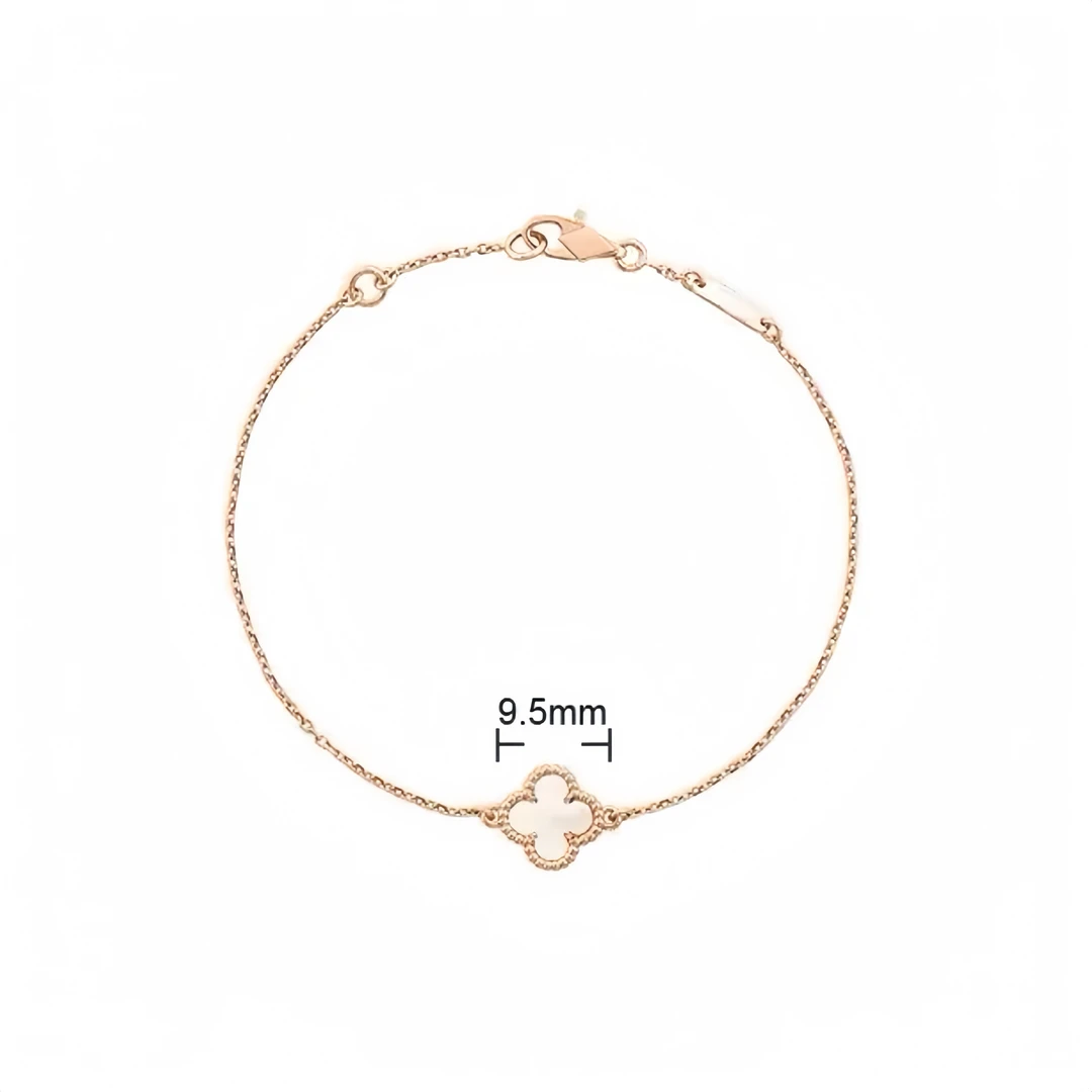 白贝四叶草手链设计轻奢气质 8066