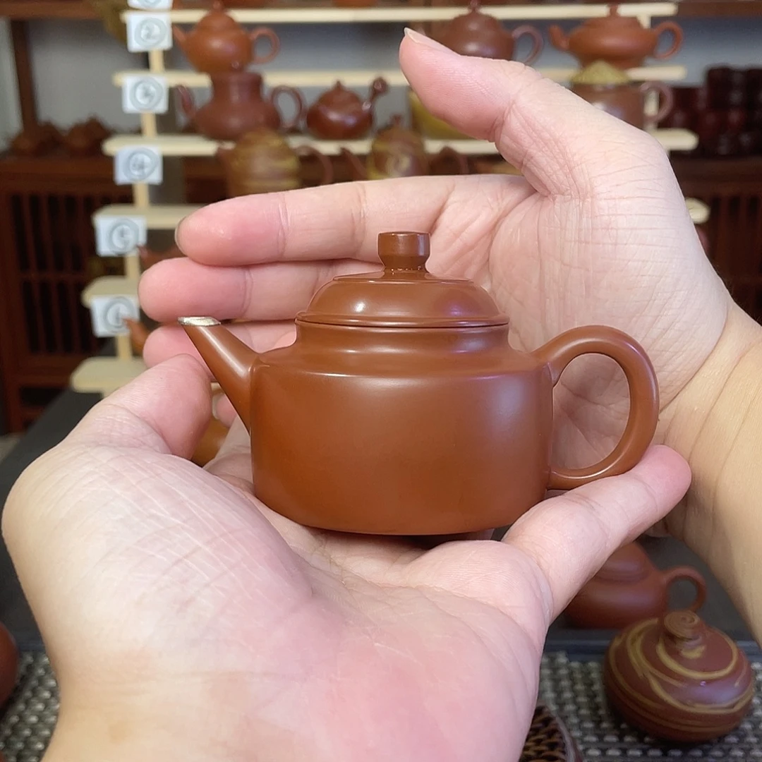 紫砂茶壶100cc包银德中
