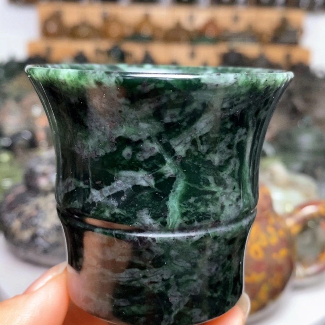 藏玉药王石福利款竹节杯100cc