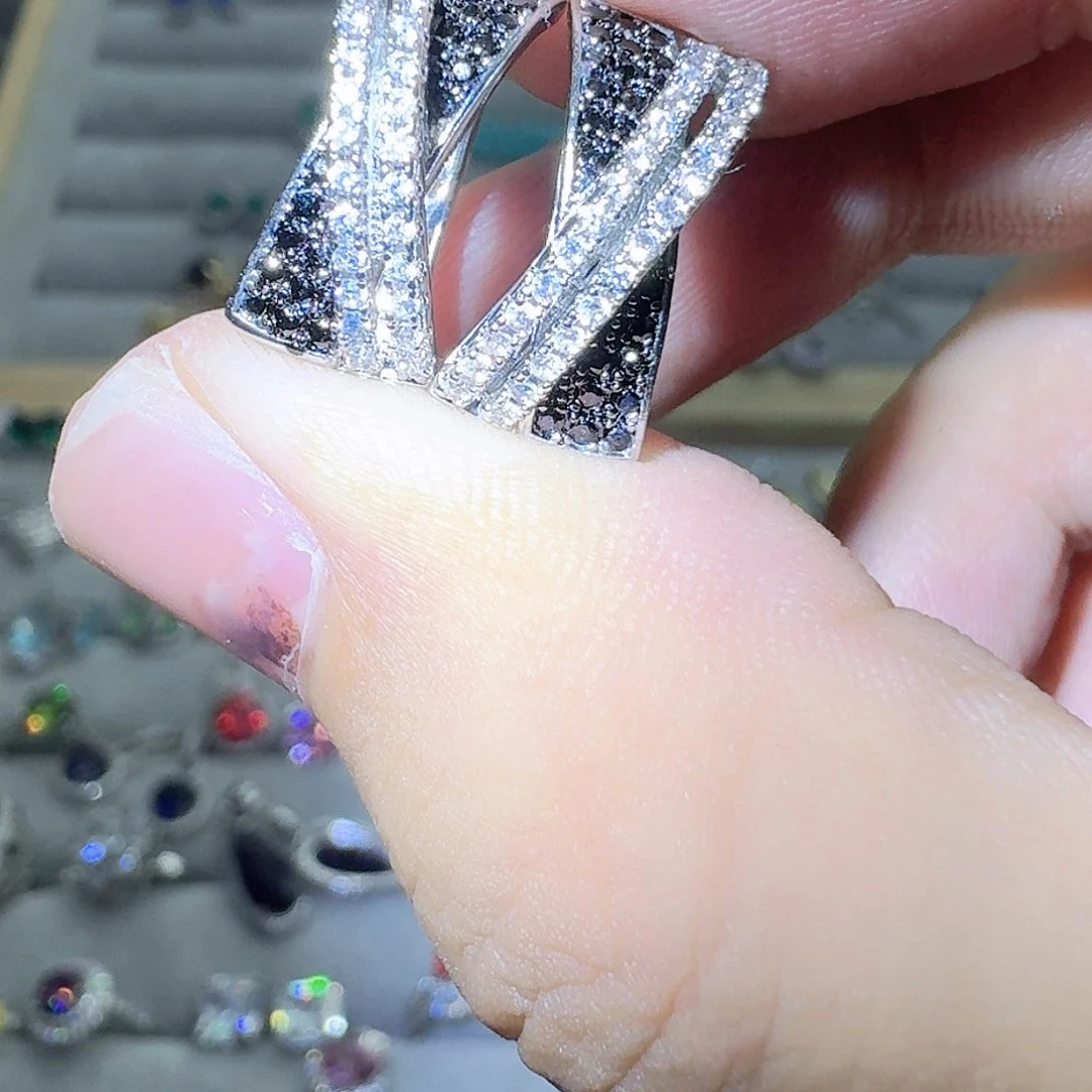 托帕石戒指银S925镶嵌