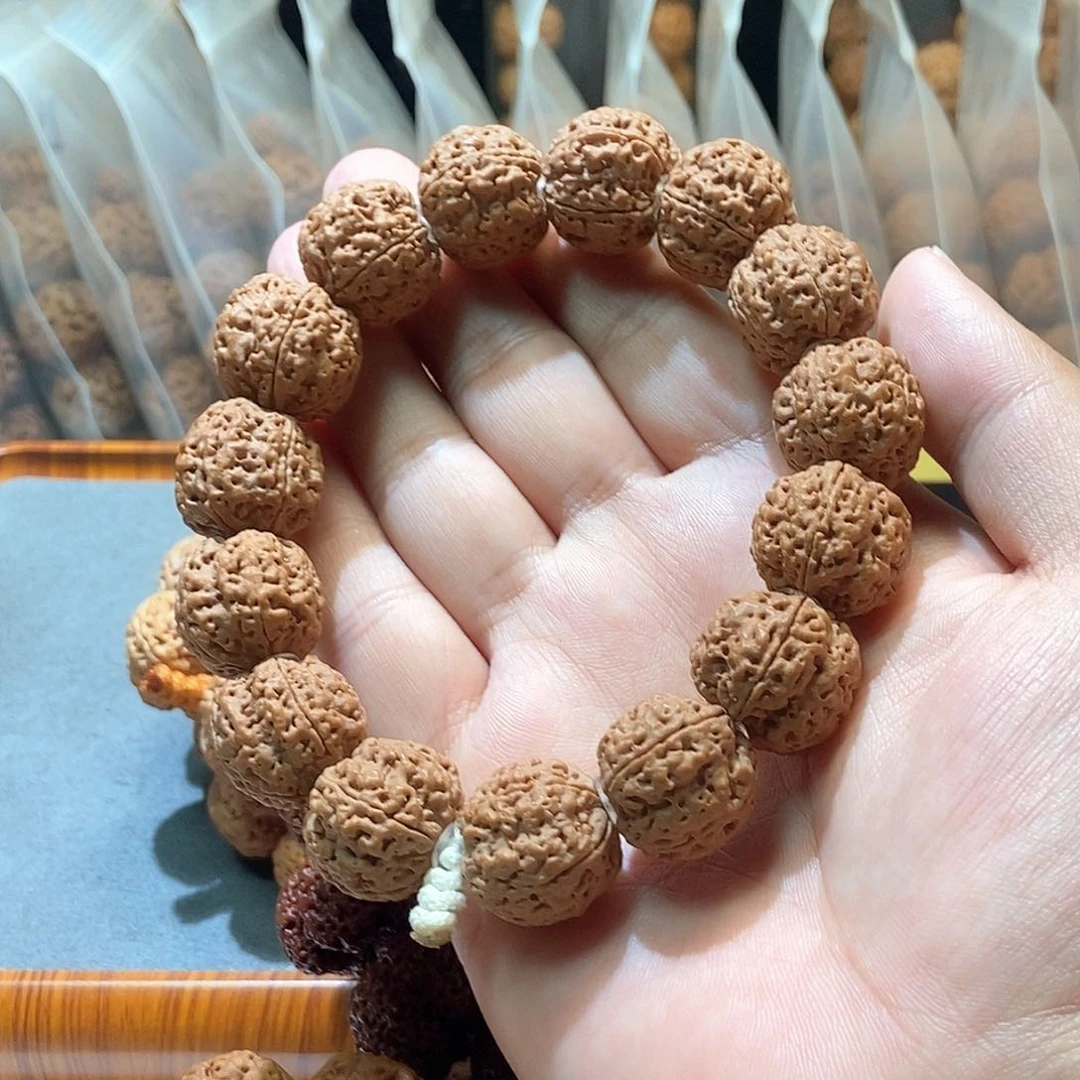 吊坠金刚菩提粗筋满肉双龙梅花20mm