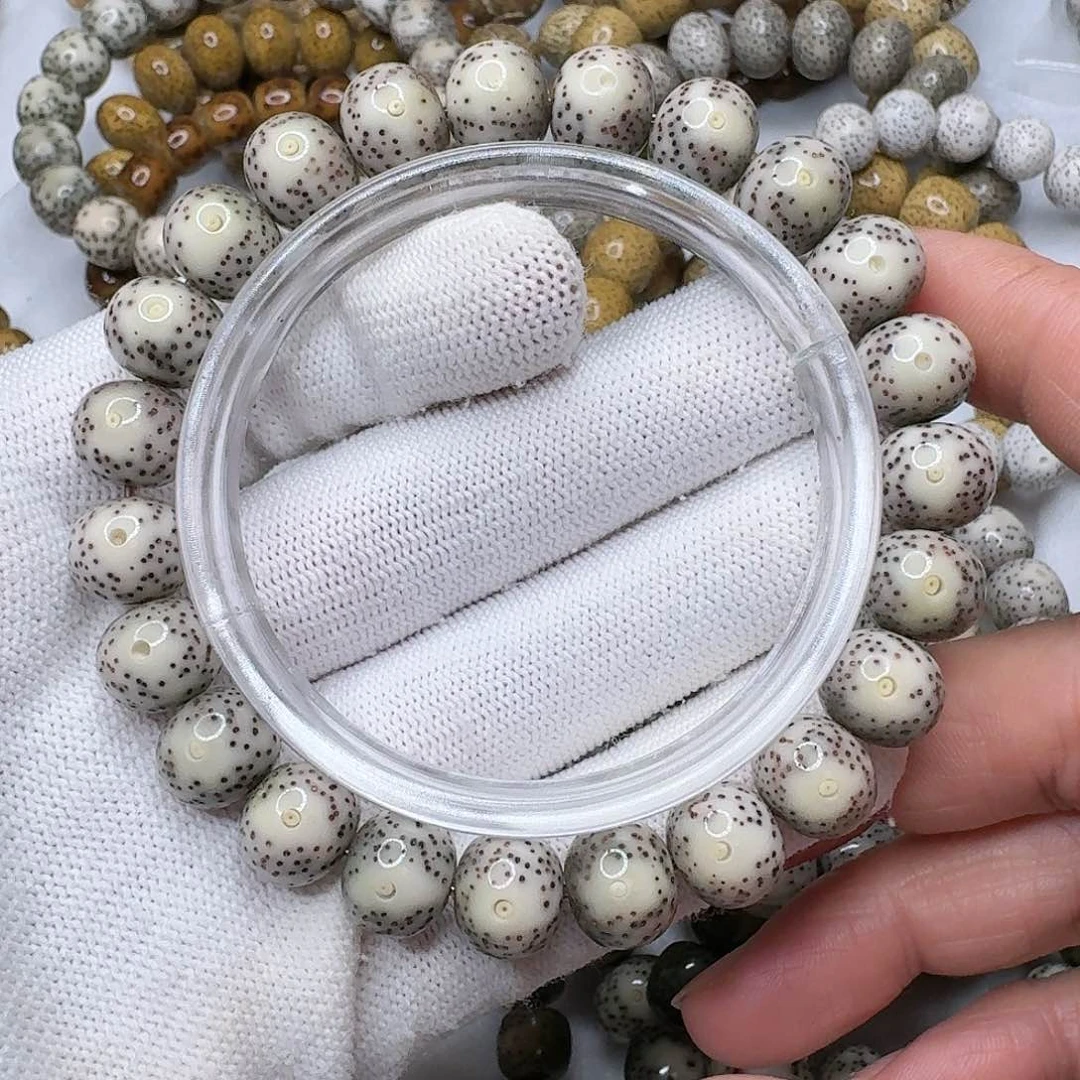 星月菩提手串11大跑道苹果珠同枝石玉糯冰