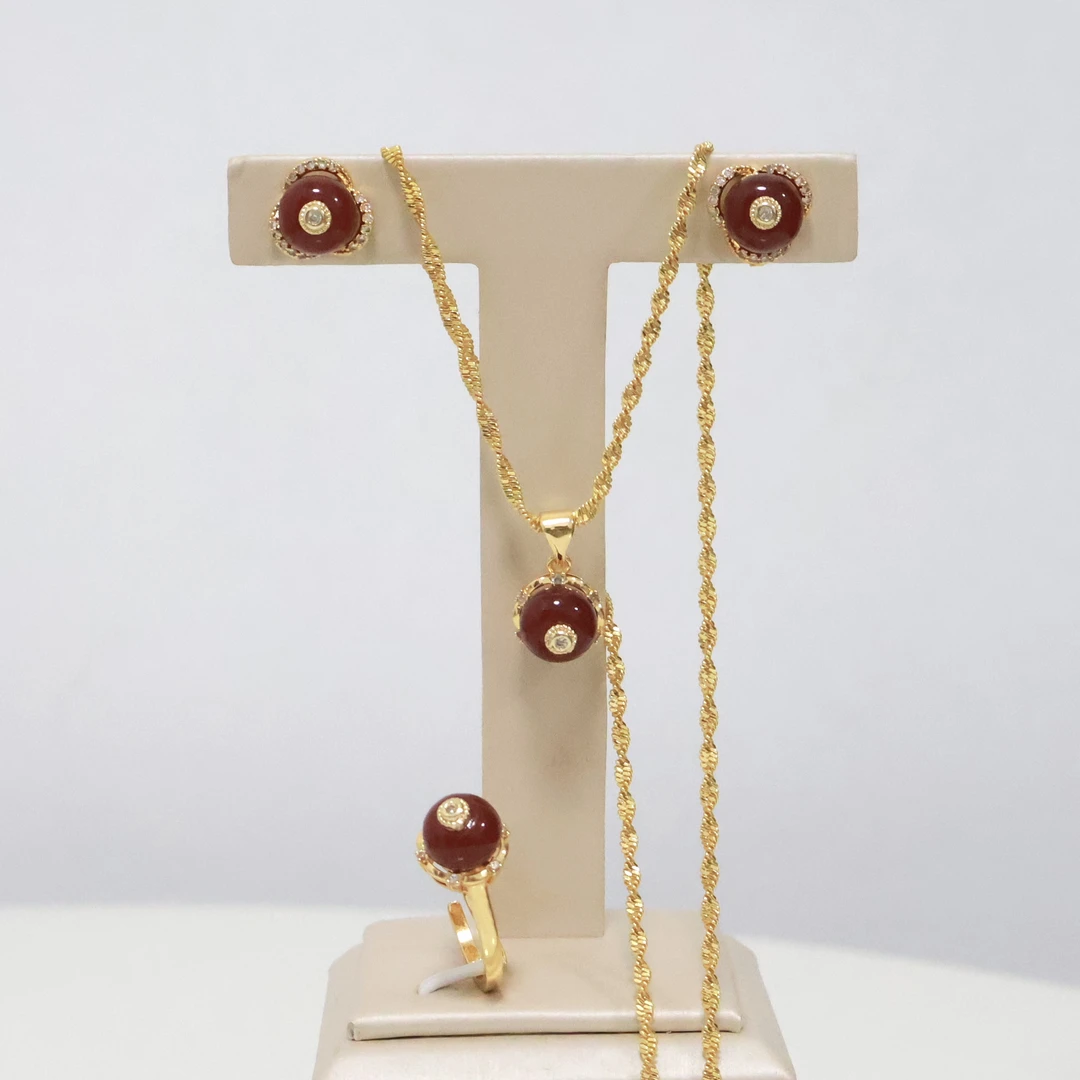 【三件套】藏族饰品藏族舞配饰藏族首饰黄铜镀金不掉色